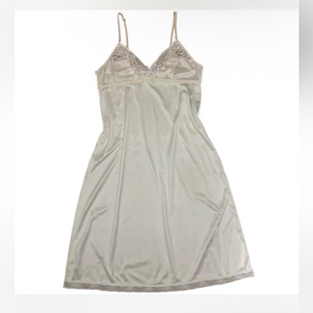 Vintage lace nightgown slip dress